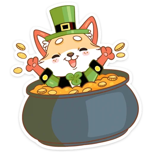 💸 Стикер «Клеверок» для Telegram