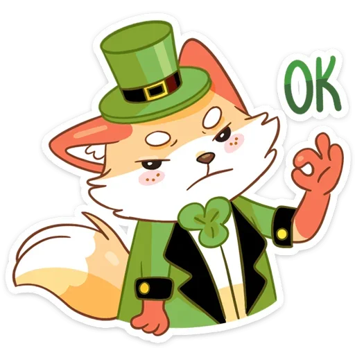 👌 Стикер «Клеверок» для Telegram