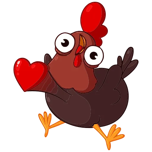 ❤️ Эмодзи «Петушок Петя» для Telegram