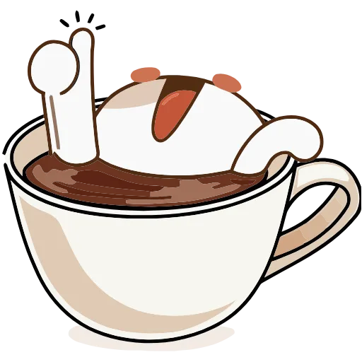 👍 Эмодзи «Сливкис и Кофик» для Telegram