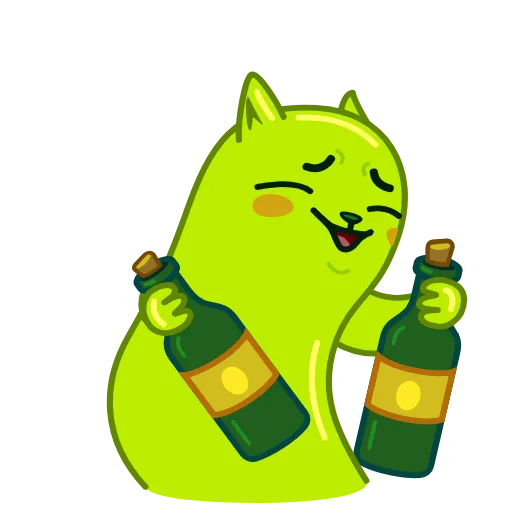 🥴 Стикер «Colored Cats» для Telegram