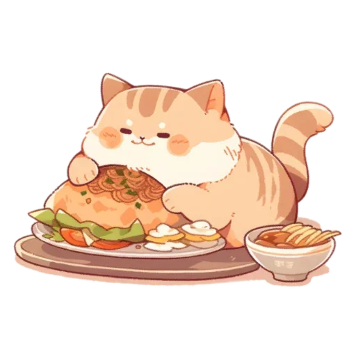 😋 Стикер «Толстые коты» для Telegram