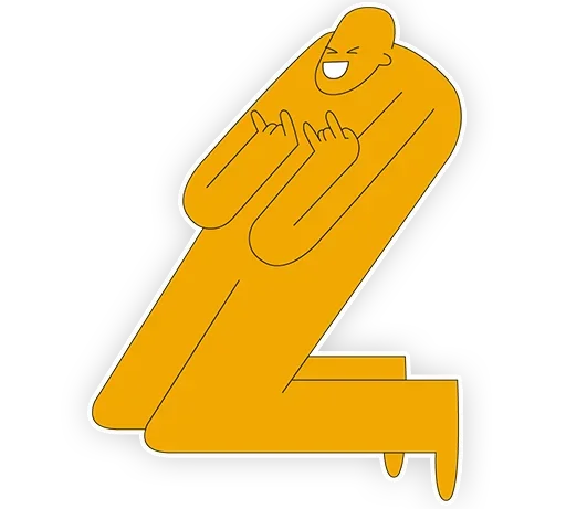 🤟 Стикер «Colourful man» для Telegram