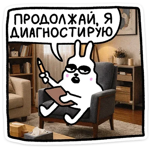 🤓 Стикер «Крольчик» для Telegram