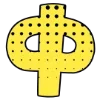 ❗ Эмодзи «Комикс-шрифт, жёлтый и белый, русские и английские» для Telegram