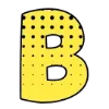 ❗ Эмодзи «Комикс-шрифт, жёлтый и белый, русские и английские» для Telegram