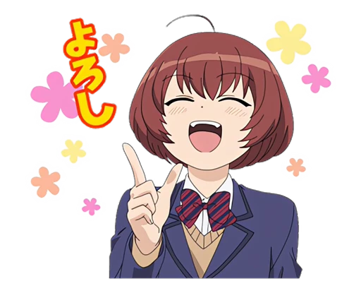 ☝️ Стикер «Komi-san wa Comyushou Desu» для Telegram