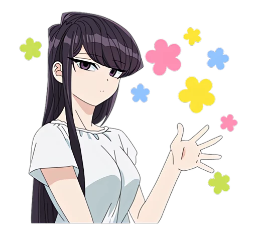 Стикерпак Komi-san wa Comyushou Desu для Telegram — скачать