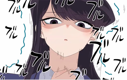 😢 Стикер «Komi-san wa Comyushou Desu» для Telegram