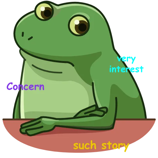 😐 Стикер «Concerned Froge» для Telegram