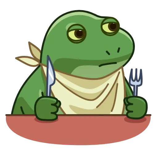 🍽 Стикер «Concerned Froge» для Telegram
