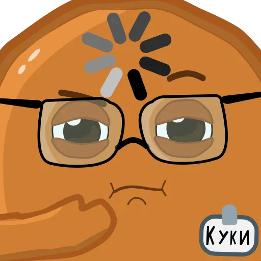 🤔 Стикер «Cookie geek» для Telegram