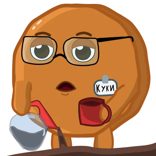 😴 Стикер «Cookie geek» для Telegram