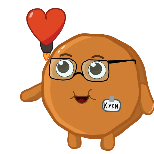 ❤️ Стикер «Cookie geek» для Telegram