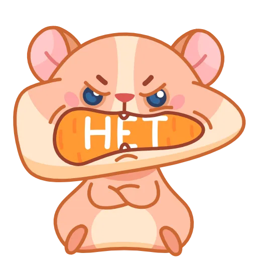 😑 Эмодзи «Хомячок Коржик» для Telegram