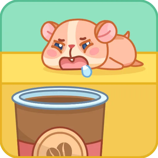 ☕ Эмодзи «Хомячок Коржик» для Telegram