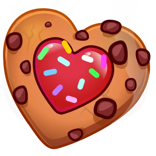 🍪 Эмодзи «Cookie Heart» для Telegram