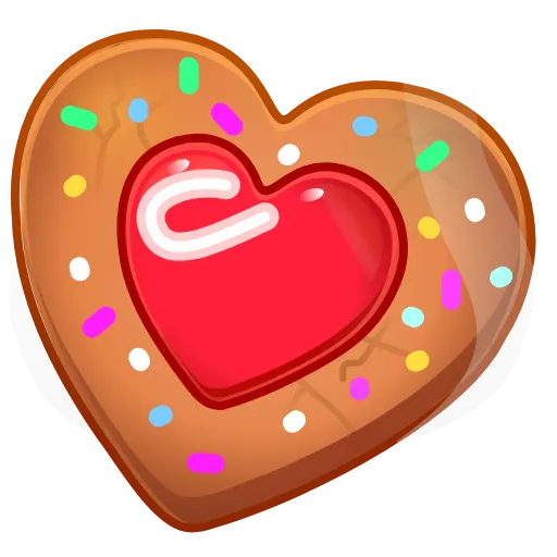 🍪 Эмодзи «Cookie Heart» для Telegram
