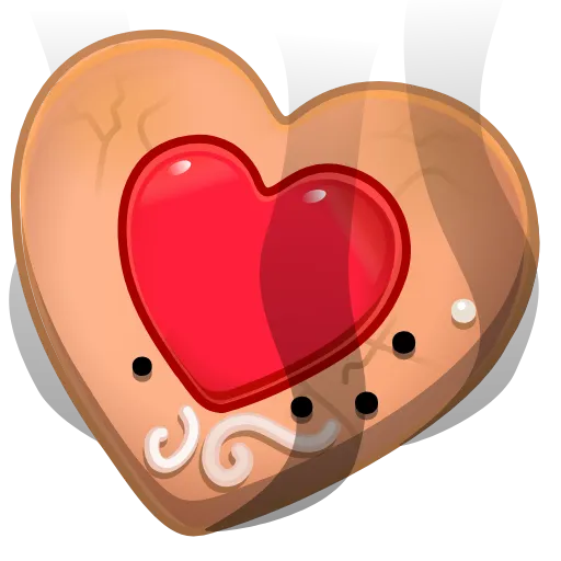 🍪 Эмодзи «Cookie Heart» для Telegram