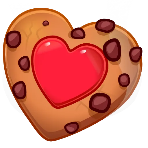 🍪 Эмодзи «Cookie Heart» для Telegram