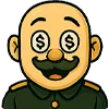 🤑 Эмодзи «Добрый адмирал» для Telegram