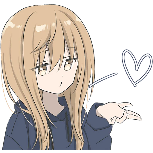 😘 Стикер «Крутая тян в худи» для Telegram