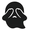 🫣 Эмодзи «Сool ghost» для Telegram