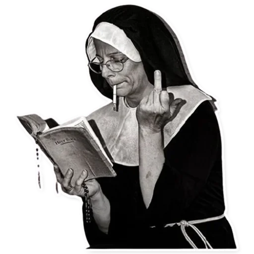 🖕 Стикер «coolnuns» для Telegram