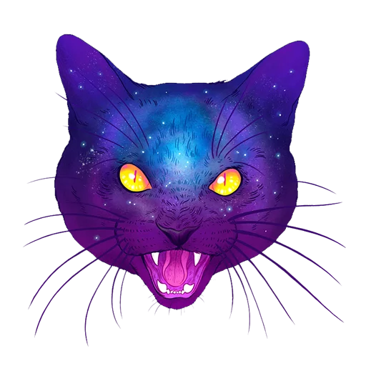 Стикерпак Cosmic Cats для Telegram — скачать