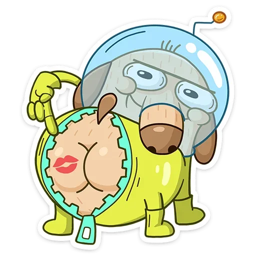 🍑 Стикер «КосмоДигги» для Telegram