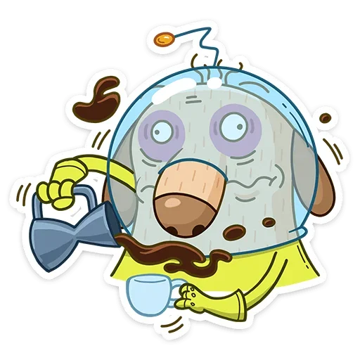 ☕️ Стикер «КосмоДигги» для Telegram