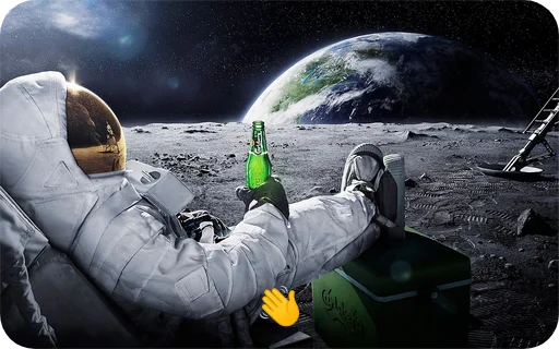 👋 Стикер «Космонавт ебучий» для Telegram