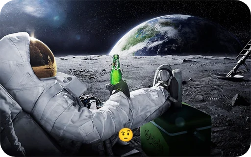 🤨 Стикер «Космонавт ебучий» для Telegram