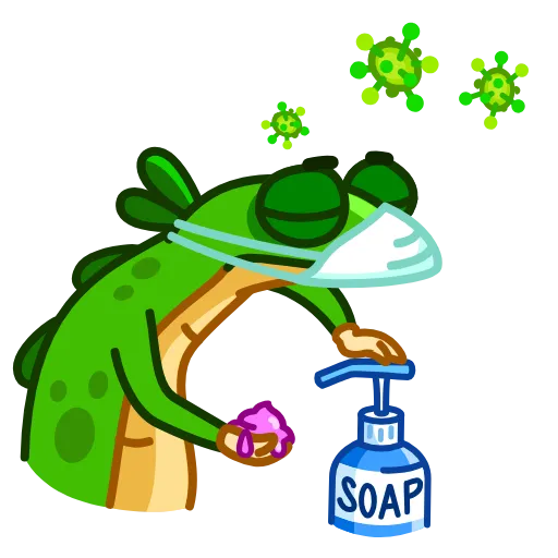 🧼 Стикер «Coronavirus Animated» для Telegram