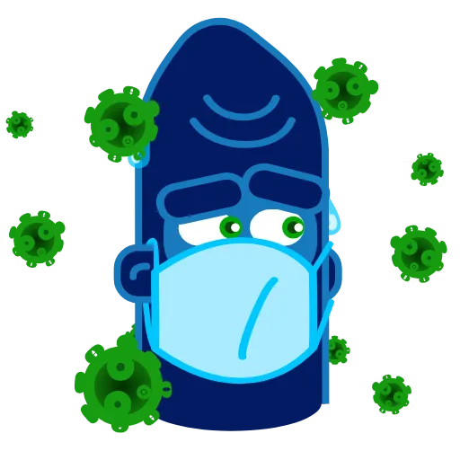 😟 Стикер «Coronavirus Animated» для Telegram