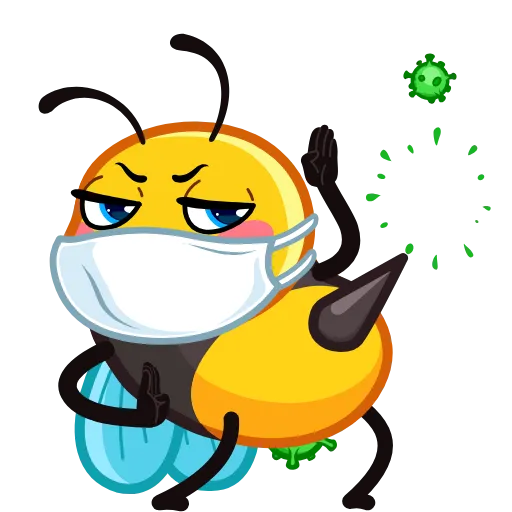 🐝 Стикер «Coronavirus Animated» для Telegram