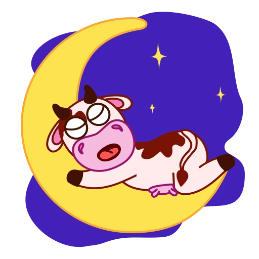😴 Стикер «Коровка» для Telegram