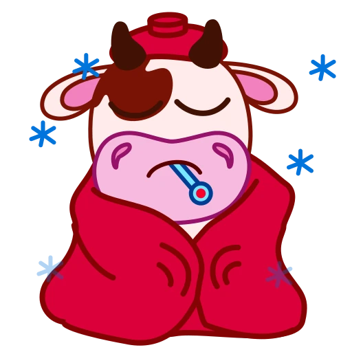 🥶 Стикер «Коровка» для Telegram