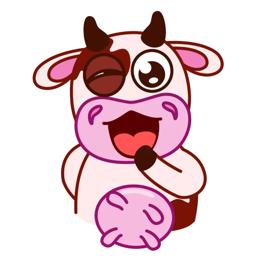 🍼 Стикер «Коровка» для Telegram