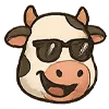 😎 Эмодзи «Коровка» для Telegram