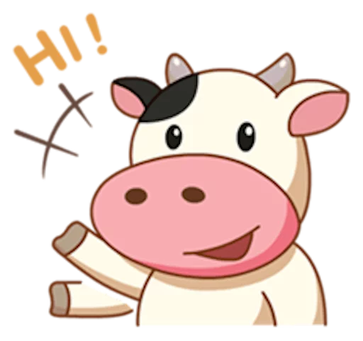 Стикерпак Momo Cow для Telegram — скачать