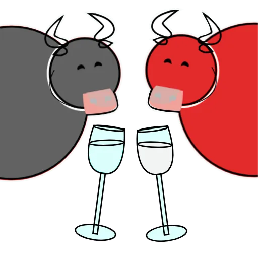 🥂 Стикер «Cows in Love» для Telegram