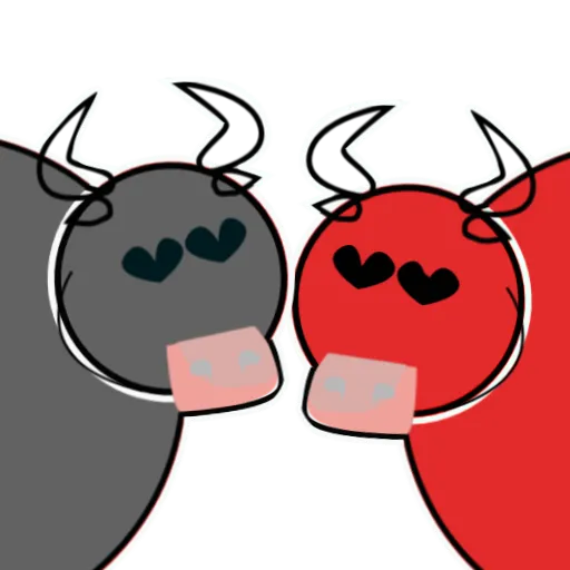 😍 Стикер «Cows in Love» для Telegram