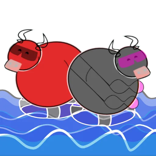 🏝 Стикер «Cows in Love» для Telegram