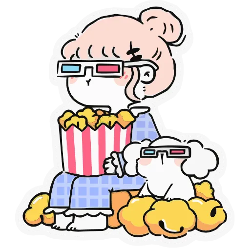 🍿 Эмодзи «Набор эмоджи «Комфортики» из ВК в качестве» для Telegram