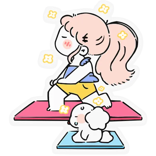 🧘‍♀️ Эмодзи «Набор эмоджи «Комфортики» из ВК в качестве» для Telegram