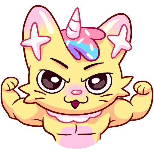 💪 Эмодзи «Уютненький Кэнди Кэт» для Telegram