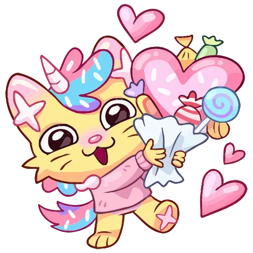 😍 Эмодзи «Уютненький Кэнди Кэт» для Telegram