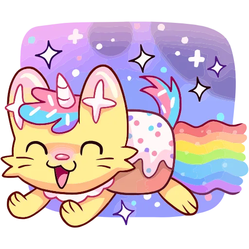 🌈 Эмодзи «Уютненький Кэнди Кэт» для Telegram
