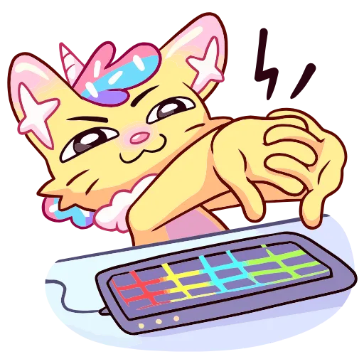 ☺ Эмодзи «Уютненький Кэнди Кэт» для Telegram